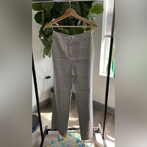 Gray Wide-Leg Trousers